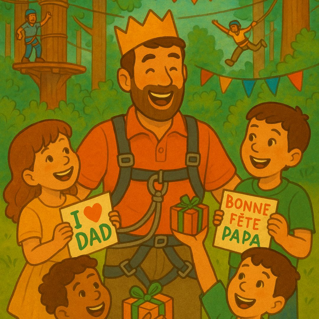 AccroCamp - photo Fête des Pères : une entrée offerte pour les papas aventuriers à Angoulême et Caen !