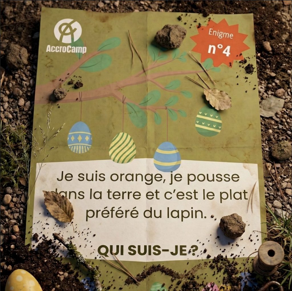 Énigme chasse aux oeufs AccroCamp
